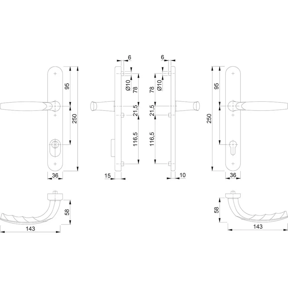 HOPPE Atlanta Door Handle Set with...