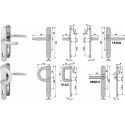 HOPPE Atlanta 72 PZ Door Handle Set with 3357N Plate White RAL 9016 per piece