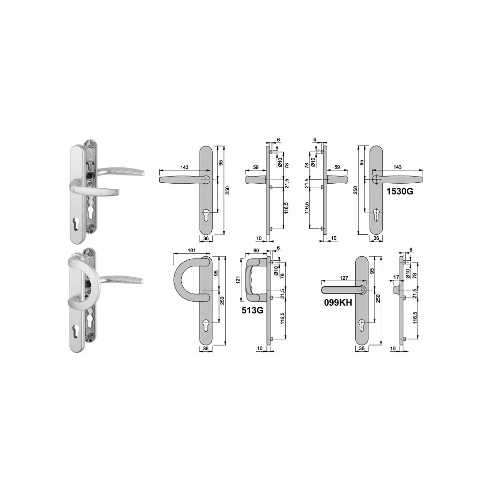 HOPPE Atlanta 72 PZ Door Handle Set...