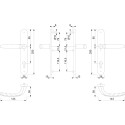 HOPPE Atlanta 72 PZ Door Handle Set with 3357N Plate White RAL 9016 per piece