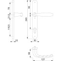 Hoppe New York 92 PZ Half Monoblock Door Plate 3347N F9001 per piece