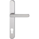Hoppe Exterior Door Handle Set 92 PZ Stainless Steel Look Plate 3347N / pc