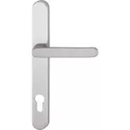 Hoppe Exterior Door Handle Set 92 PZ Stainless Steel Look Plate 3347N / pc
