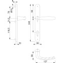 Binnenhandgreep Hoppe New-York 92 PZ (plaat 3347N) F9001 / pce