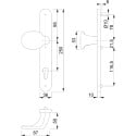 Trekker bol Hoppe 92 PZ  (plaat 3357N) F1-2 / pce