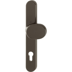Tirant boule Hoppe 92 PZ (plaque 3357N) brun F8077 / pce