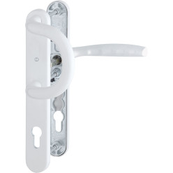 Hoppe New York 92 PZ Lever and Pull Handle Set, White F9016, Plate 3357N, per piece