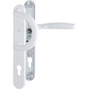 Hoppe New York 92 PZ Lever and Pull Handle Set, White F9016, Plate 3357N, per piece
