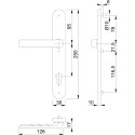 Hoppe Atlanta 92mm PZ Exterior Door Handle Brown F8077 Plate 3357N per piece