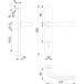 Hoppe New York Interior Door Handle 92 mm PZ (Plate 3357N) F9 per piece