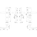 HOPPE Atlanta Door Handle Set with Rapid-Fit Square Spindle on Plate for Interior WC Doors / pc