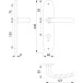 Paar handgrepen met platen Hoppe Atlanta 1530/273 72PZ alu F1 / pce