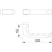 Hoppe 113 (8mm) aluminium F80 donkerbruine vrouwelijke handgreep / pce