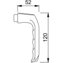 Poignée femelle L&L DH113 aluminium F1 pour carré 8mm / pce