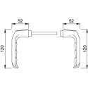 Pair of L&L DH113 Aluminum Door Handles F1 (35-70mm) per piece