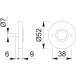 Pair of Round Rosettes 42KV Aluminum F1 / pc