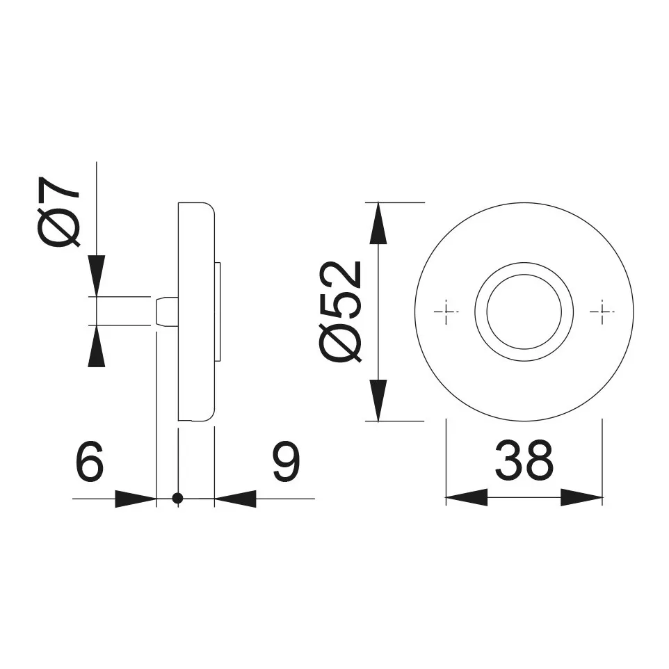 Paar 42KV F1 ronde rozetten / pce