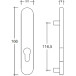 Stainless Steel Trifix Security Entry Plate 92PZ 165x30x9mm per piece