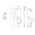 Stainless Steel Trifix Security Entrance Plate 92PZ 140x30x9mm / pc