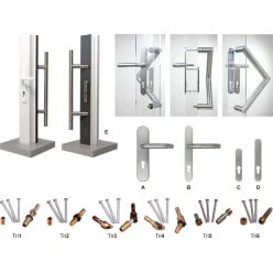 PVC/Aluminum 90° TriFix Fastening Set per piece