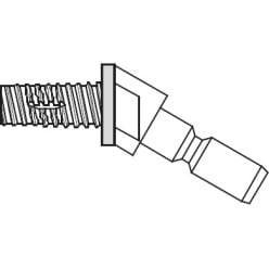 Mounting Bracket 182.50.3, 45°, threaded length 50mm, one side concealed installation for PVC/ALU (set of 2 pieces) / pc