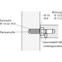 Mounting Bracket 111.00.3, 45°, Single-Sided Concealed Installation for Wood (Set of 2 Pieces) / pc