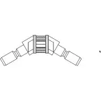Mounting Bracket 260.00.3, 45°, pair installation, (glass), Ø 16 (set of 2 pieces) / pc