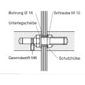 Mounting Bracket 260.00.3, 45°, pair installation, (glass), Ø 16 (set of 2 pieces) / pc