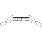 Adjustable Mounting Bracket 250.35.3, 45°, Pair Installation, 35-50mm, Set of 2 Pieces per Piece