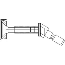 Mounting Bracket 150.55.3, 45°, one-sided installation, 55-85mm, stainless steel (set of 2 pieces) / pc