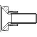 Fixation 160.00, montage 1 coté (verre), inox, Perçage: 16mm (set de 2 pièces) / pce