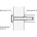 Mounting Bracket 150.00, single side installation, M12x95mm (50-59mm), stainless steel (set of 2 units) / pc