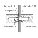 Mounting 260.00.5 (glass) for Arc and ES4010...b stainless steel (set of 2 pieces) / pc
