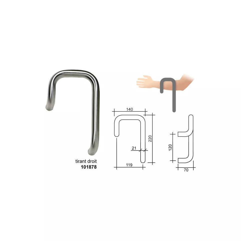 Hospital Elbow Pull Handle Ø21mm...