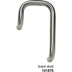 Hospital Elbow Pull Handle Ø21mm 220mm Left Brushed Stainless Steel / pc