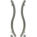 Tirant de porte S Ø25 450mm gauche - inox / pce