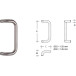 Offset Door Pull Bent ES30.600gk Ø30 b=600mm Stainless Steel / pc