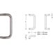 Offset Door Pull Handle ES30.300gk Ø30 b=300mm Stainless Steel / pc
