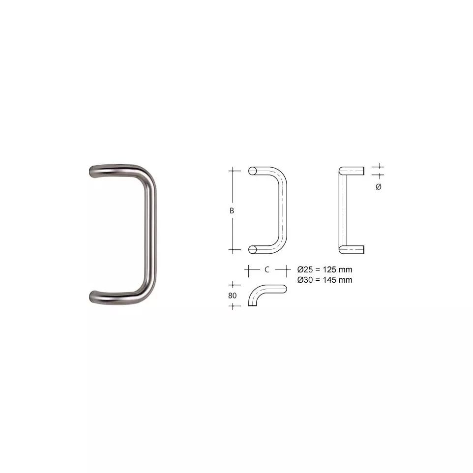 Offset Door Pull Handle ES25.300gk...