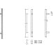 Straight Door Pull T Shape Ø30 ES300.1 800/1000mm Brushed Stainless Steel / pc