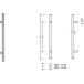 Straight T Door Pull Handle Ø30 ES300.1 400/600mm Brushed Stainless Steel / pc