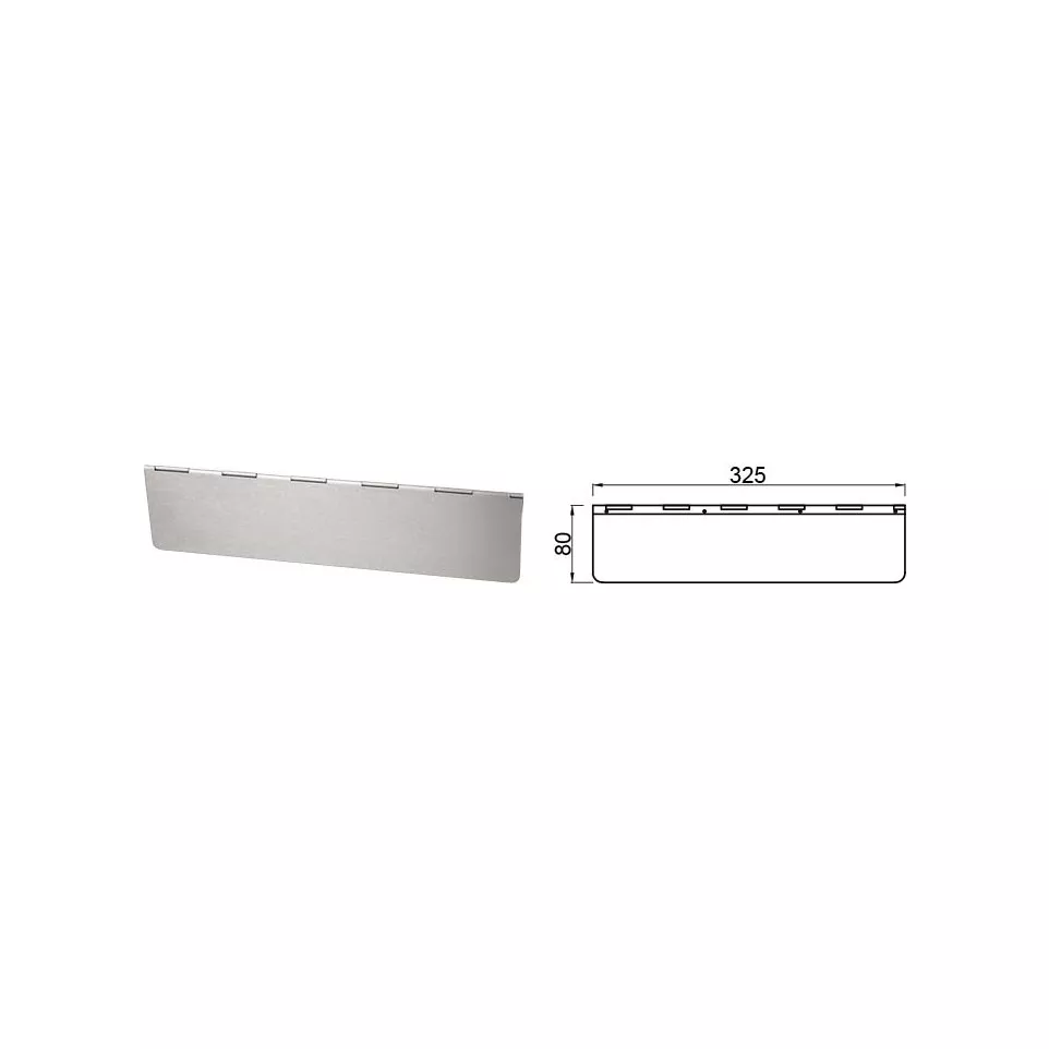 Roestvrij stalen binnenklep 325x80mm...
