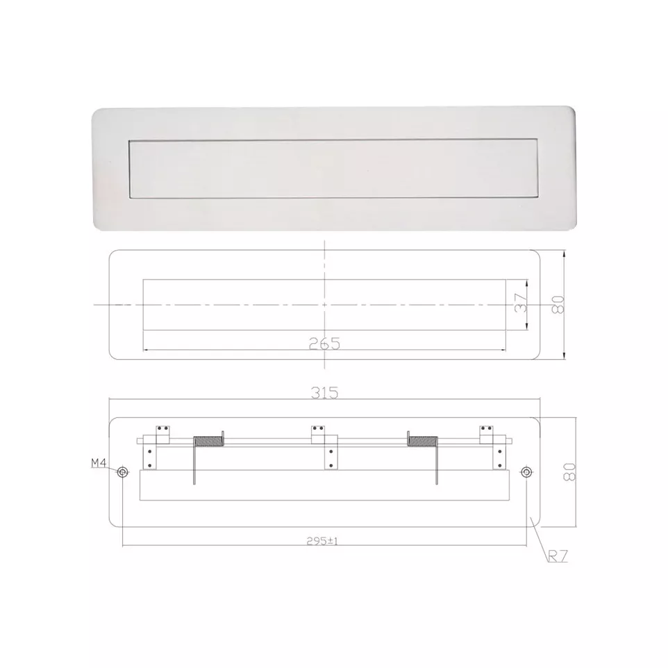 Inox briefingang satijn afwerking...