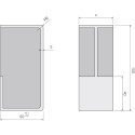 Matte Black Lacquered Stainless Steel Recessed Bowl Rectangle with Rounded Corners 40mm per piece