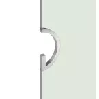 Poignée à encastré pour porte en verre coulissants (10mm) / pce