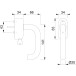 Hoppe Paris Stainless Steel Lockable Window Handle Ø20mm / pc