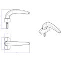 Fapim Horus 2050 Single Handle Natural Anodized Aluminum per piece