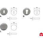 Paar Inox rozetten L&amp;L...