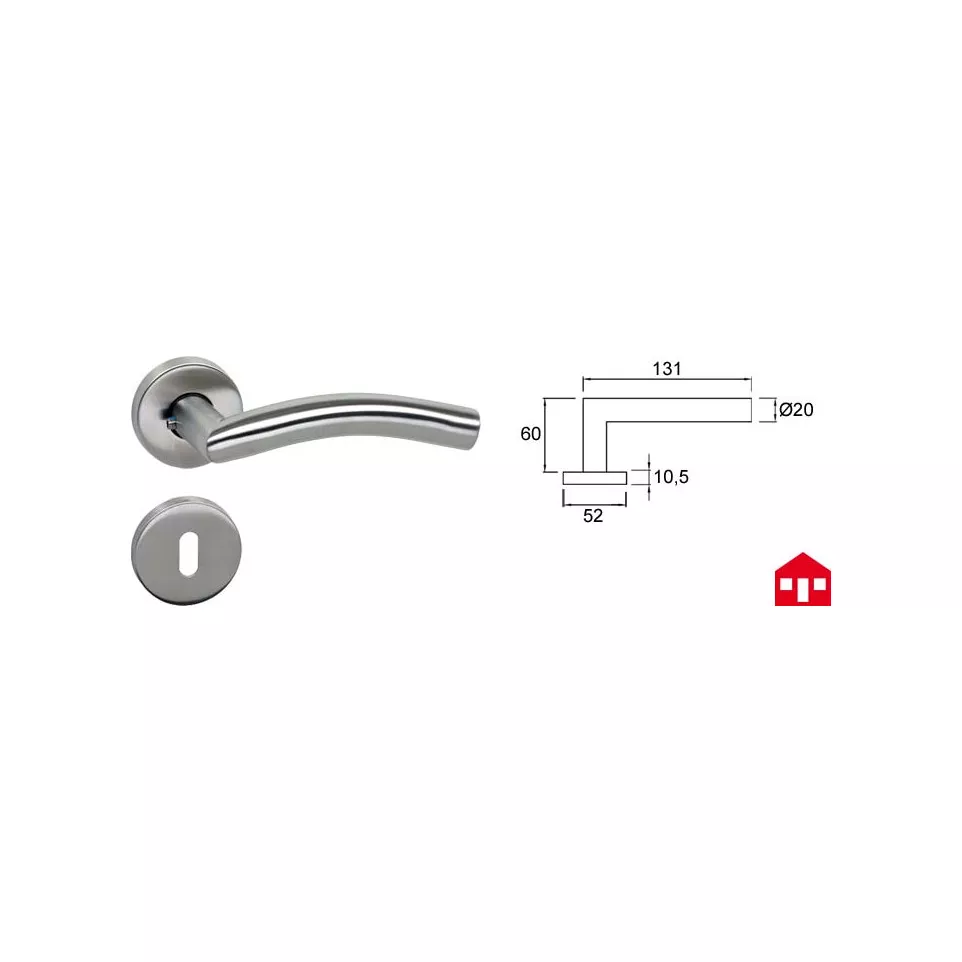 Round Rose Door Trim with BB Keyhole...