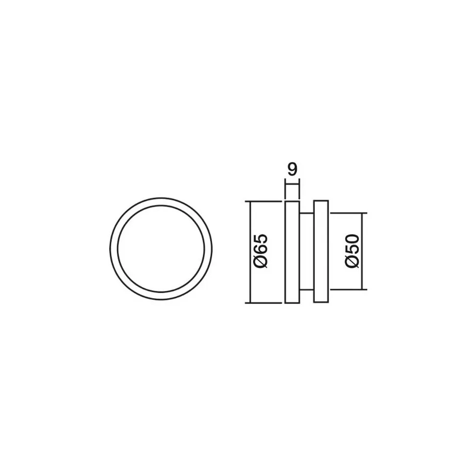 Paire cuvette ronde fermée Ø65mm,...